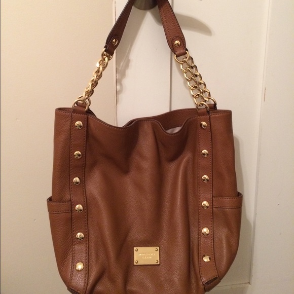 Michael kors brown leather shoulder bag