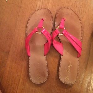 Lilly Pulitzer pink sandals