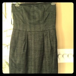 Express design studio tweed strapless dress