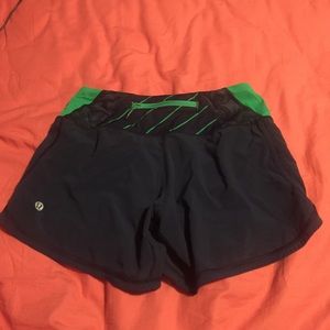Navy blue Lululemon running shorts
