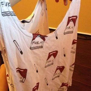 Brandy "Fuk U" Tank NWOT