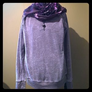 Maurice's oversized purple sweater