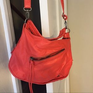 Orange shoulder bag