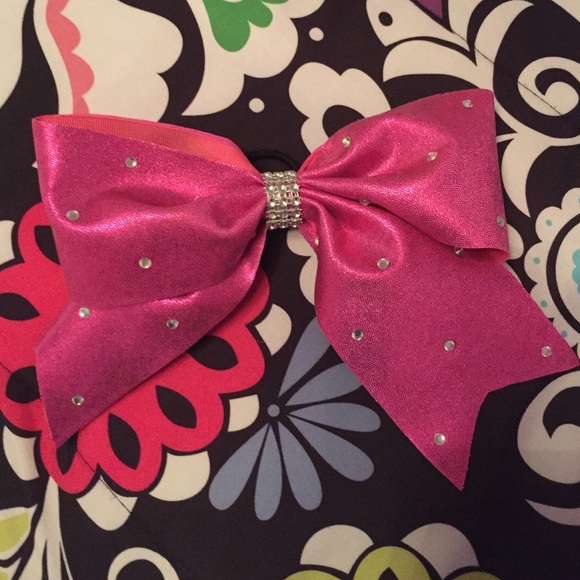 Pink Rhinestoned Bow
