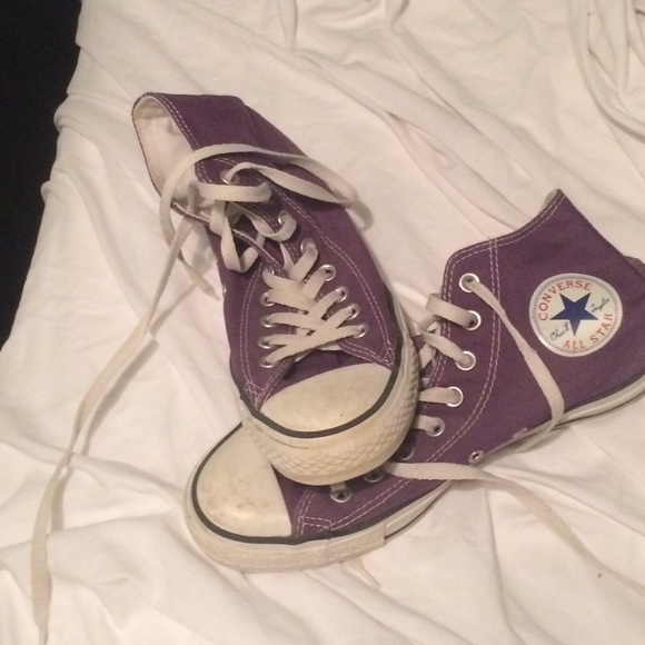 Purple Converse High Tops