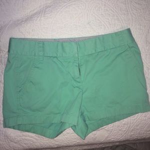 J. Crew Chino Shorts in Mint