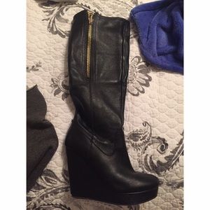 Steven by Steve Madden Black Heel Boots