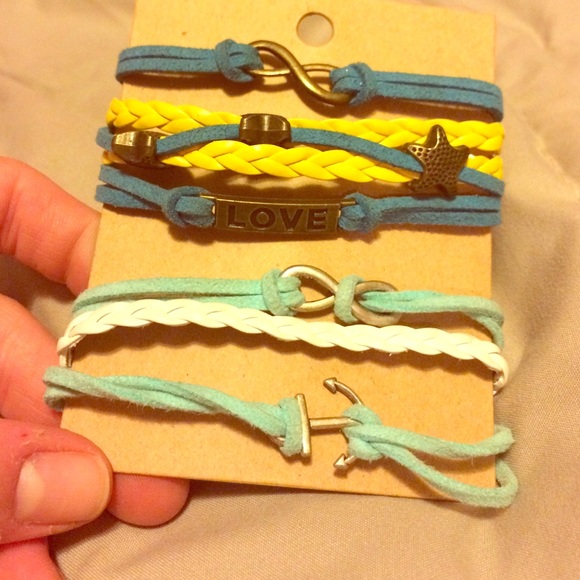 Bundled bracelets. Great for stacking!