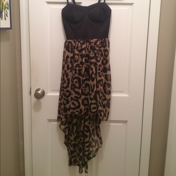 Black and cheetah print dress