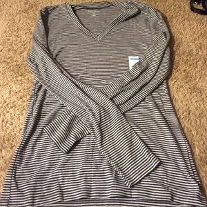 Long sleeve strip tee