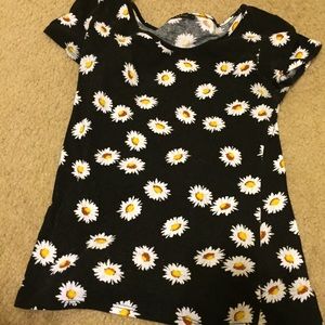 Black sunflower shirt