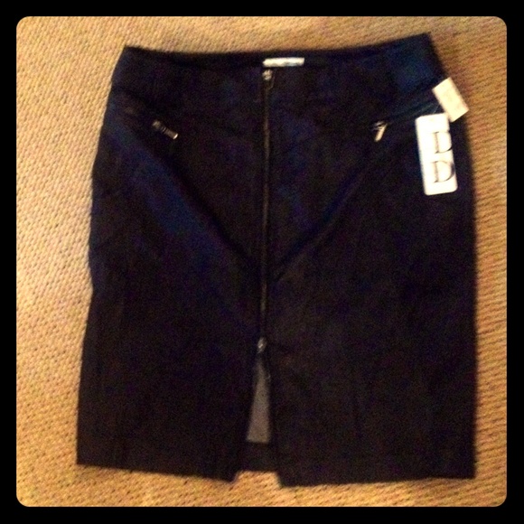 Black Denim pencil skirt