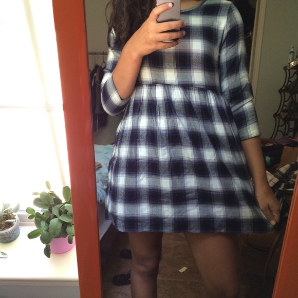 Forever 21 Plaid Smocked dress