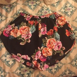 Floral High Waisted Shorts