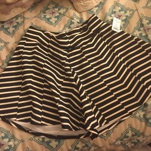 Striped Skater Skirt/Shorts