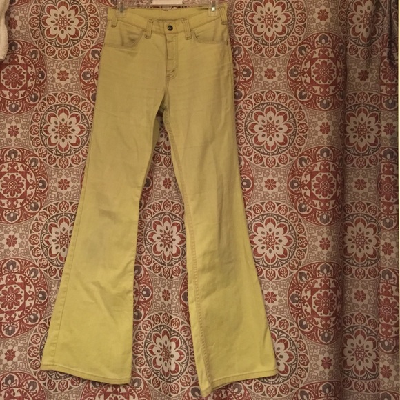 Faded lime green high waisted bell bottoms!!
