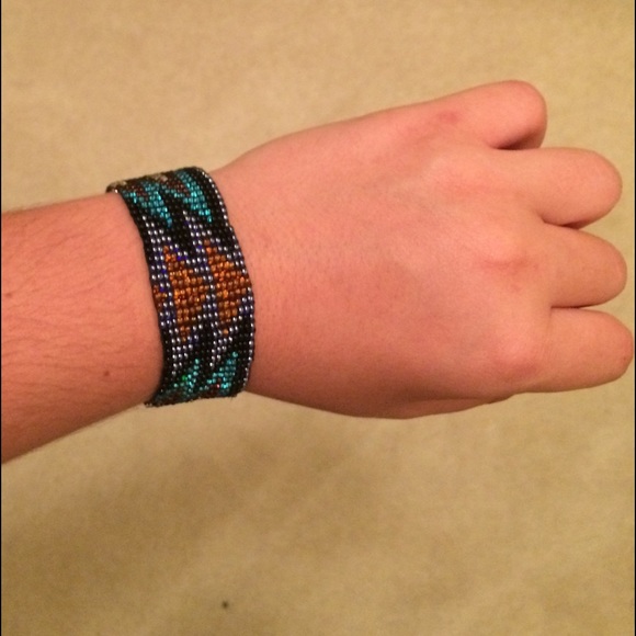 Boho Aztec beaded bracelet