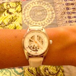 Lucky Brand white leather watch!