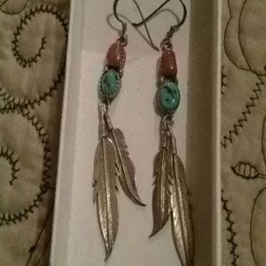925 silver vintage Native earings