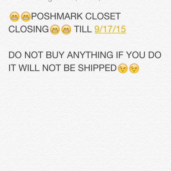 POSHMARK CLOSET CLOSING