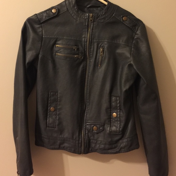 Black leather jacket