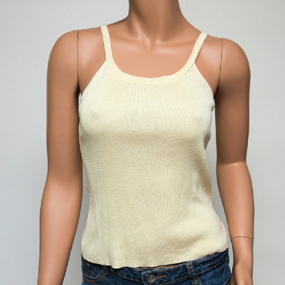 Tocca Yellow Silk Cami Tank