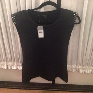 GUESS Black Studded Muscle Top