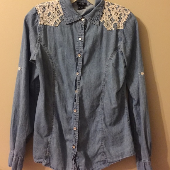 Denim lace jacket