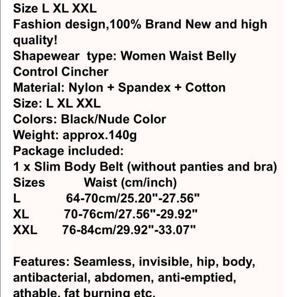 Waist trainer (SIZES SMALL TO XXL) - Picture 3 of 3