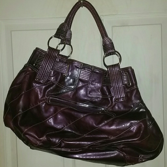 Purple tote purse