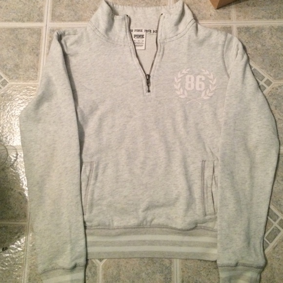 PINK half zip sweat shirt💕