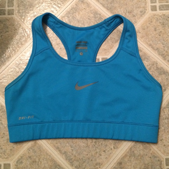 Blue nike sports bra