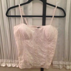 Full Tilt Cream Lace Corset Top