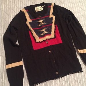 Anthropologie field flower brand cardigan