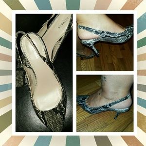 EXPRESS SNAKESKIN SLINGBACK