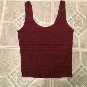Hollister Maroon crop top
