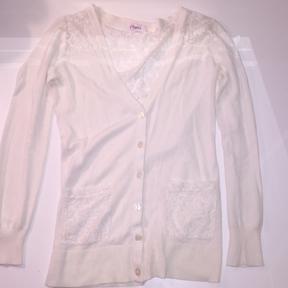 Cream colored cardigan