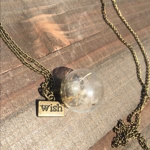 Real Dandelion Seed Wish Necklace