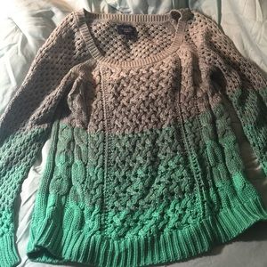 American Eagle green ombré sweater