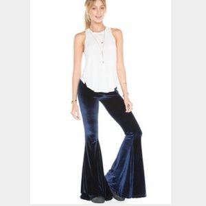 NWT brandy Melville velvet bell bottom pants