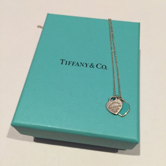 Tiffany and Co: 2 Heart Pendant Necklace