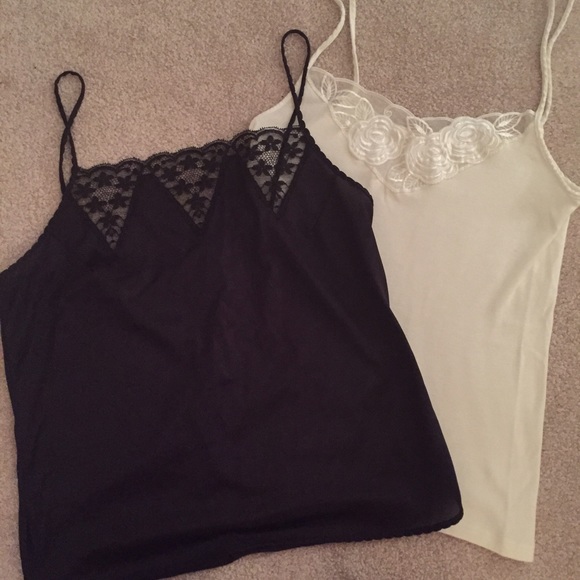 Black and White Camisole Tanks