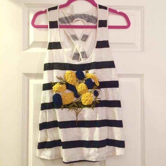 Anthropologie racerback striped tank