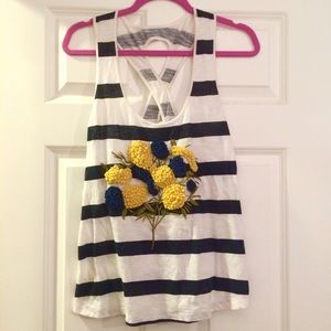 Anthropologie racerback striped tank