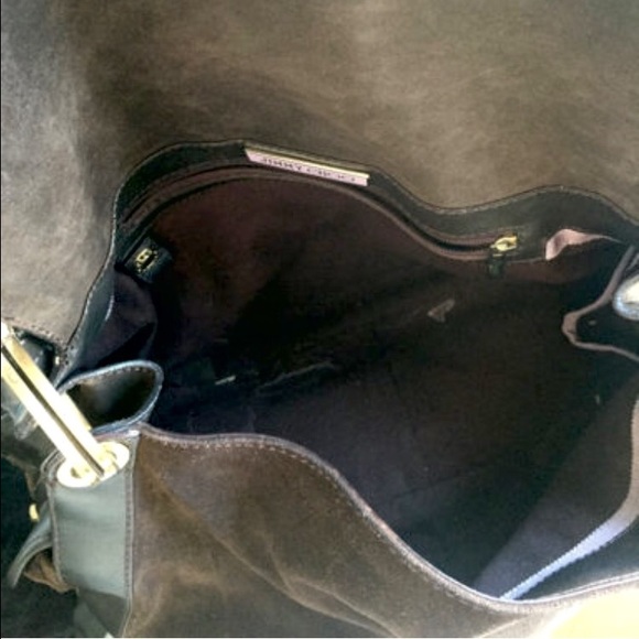 AUTHENTIC Jimmy Choo Chocolate Brown Leather Suede Purse Bag - Picture 7 of 7