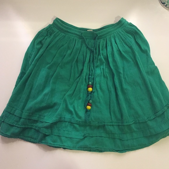 Green skirt