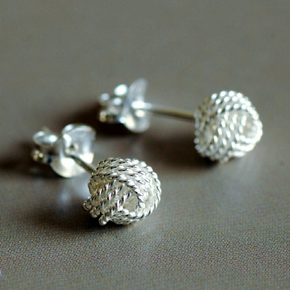 SOLD Silver Knot Earrings