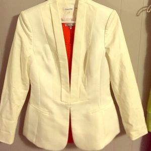 Cream Calvin Klein Blazer