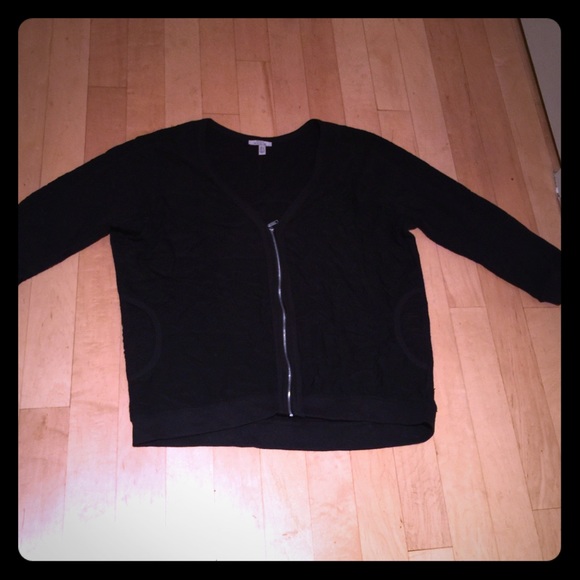 Black Zara zip up with silver hardware