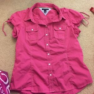 Tommy Hilfiger short sleeve button skirt